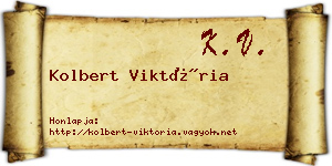 Kolbert Viktória névjegykártya